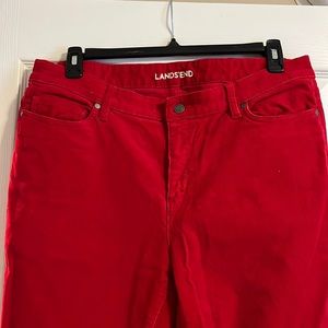 Lands’ End bold red size 14 corduroy pants